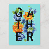 Floral Gather Quote Briefkaart (Voorkant)