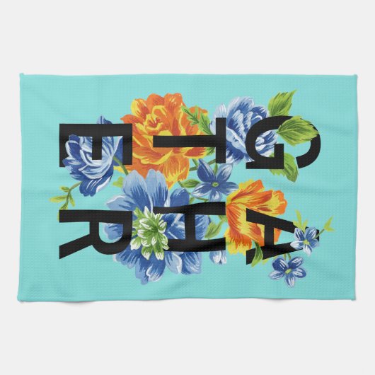 Floral Gather Quote Theedoek (Horizontaal)