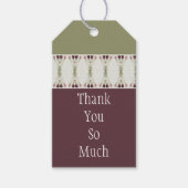 Floral gecentreerd in krottenwijk en groen cadeaulabel (Voorkant)