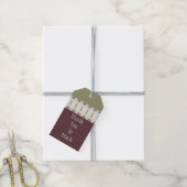 Floral gecentreerd in krottenwijk en groen cadeaulabel (Met Touw)