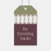 Floral gecentreerd in krottenwijk en groen cadeaulabel (Achterkant)