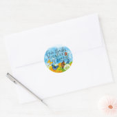 Floral geeft Bedankt Gratitude Bijbel Verse Christ Ronde Sticker (Envelop)