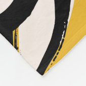 Floral geel patroon met schetterende hand dr fleece deken (Hoek)