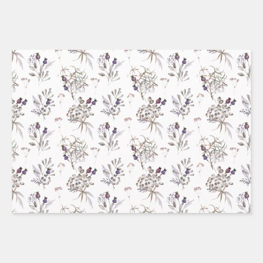 Floral gefeliciteerd met het verpakken van papierb inpakpapier vel (Voorkant)