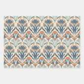 Floral  geïnspireerde Art Deco Inpakpapier Vel (Voorkant)
