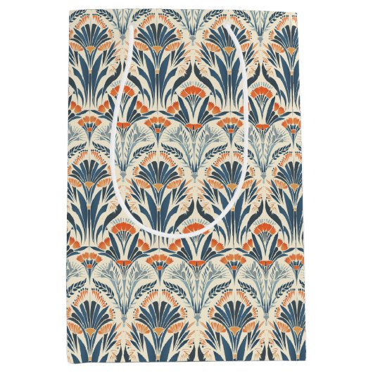 Floral  geïnspireerde Art Deco Medium Cadeauzakje (Voorkant)
