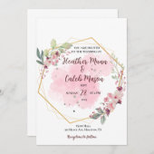 Floral geïnspireerde Weddenschap Kaart (Voorkant / Achterkant)