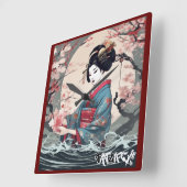 Floral Geisha wandklok (Hoek)