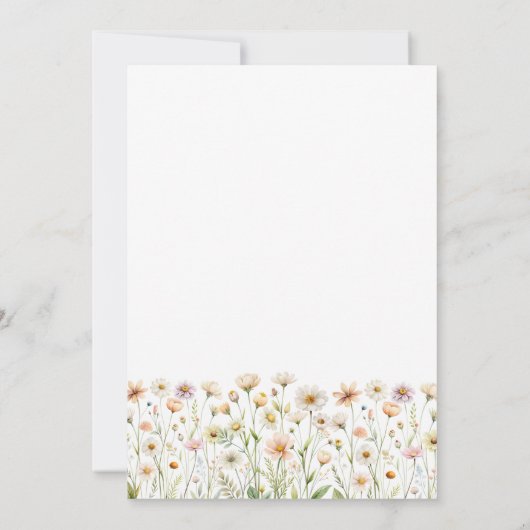 Floral Gekke Goose Girl Baby shower Kaart (Achterkant)