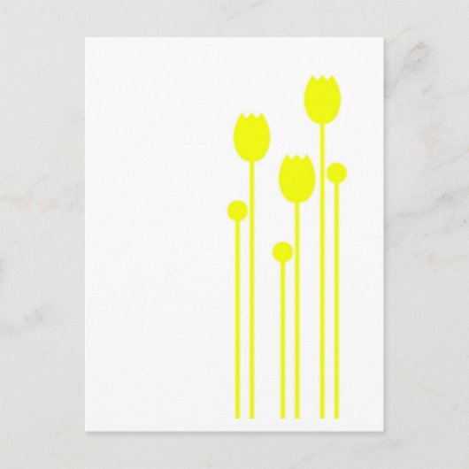 Floral  gele briefkaart (Voorkant)