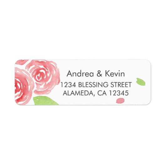Floral geluk etiket (Voorkant)