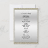 Floral Gem ingelijst, Goud & Zilver Huwelijksprogr (Achterkant)