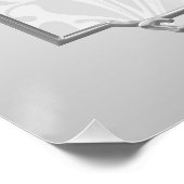 Floral Gem, Zilver ingelijst Bruiloft Zitkaarten Perfect Poster (Hoek)