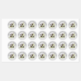  Floral gemaakt door ijzerhoudende etiketten Labels