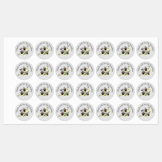  Floral gemaakt door ijzerhoudende etiketten Labels (Vel)