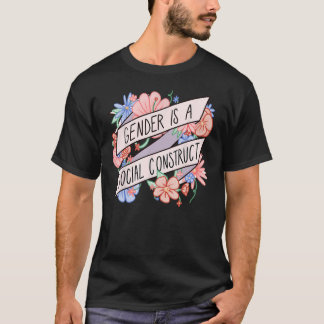 Floral Gender is een sociaal project Transgender D T-shirt