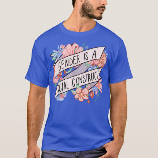 Floral Gender is een sociaal project Transgender D T-shirt