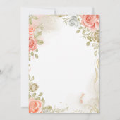 Floral Gender Neutral Baby shower Invitation Kaart (Achterkant)