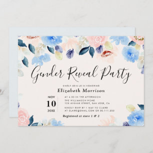 floral gender onthult uitnodiging