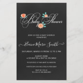 Floral Genderneutraal Baby shower uitgenodigd (Voorkant)