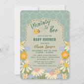 Floral genderneutraal mama tot bij baby shower kaart (Voorkant)
