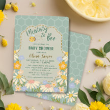 Floral genderneutraal mama tot bij baby shower