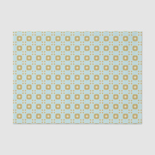 Floral Geo Light Aqua en Gold Tissue Papier