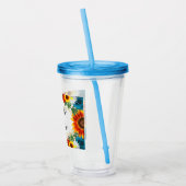 Floral geometric acryl drinkbeker (Links)
