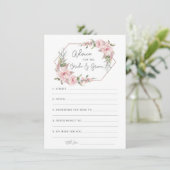 Floral geometric Advice for Bride & Groom Kaart (Staand voorkant)