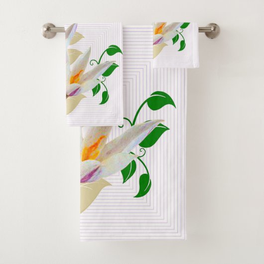 Floral Geometric Bad Handdoek (Insitu)