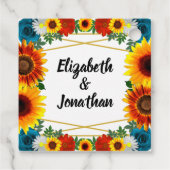 Floral geometric bedankjes labels (Achterkant)