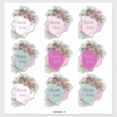 Floral Geometric bedankt! Lijsten Sticker (Vel)