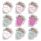 Floral Geometric bedankt! Lijsten Sticker (Voorkant)