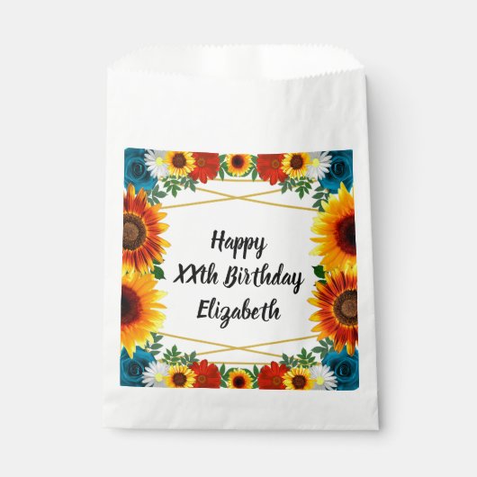 Floral geometric bedankzakje (Voorkant)