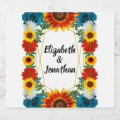 Floral geometric bier etiket (Enkel label)