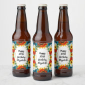 Floral geometric bier etiket (Flessen)