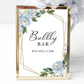 Floral Geometric Bubble Bar Pop Fizz Clink Sign. Poster