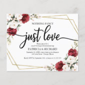 Floral Geometric Budget Wedding Invitations (Voorkant)
