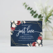 Floral Geometric Budget Wedding Invitations (Staand voorkant)