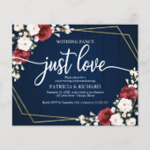 Floral Geometric Budget Wedding Invitations (Voorkant)
