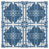 Floral Geometric Classic Blue Stof (Swatch)