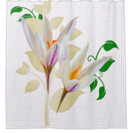 Floral Geometric Douchegordijn