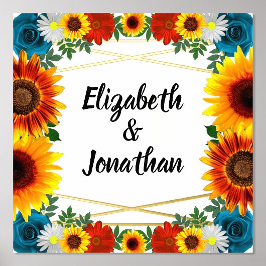 Floral geometric folie afdrukken (Voorkant)