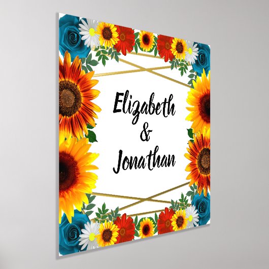 Floral geometric folie afdrukken (Laagn)