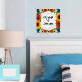 Floral geometric folie afdrukken (Insitu (Slaapkamer))