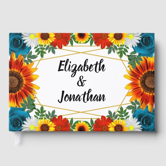 Floral geometric gastenboek (Voorkant)