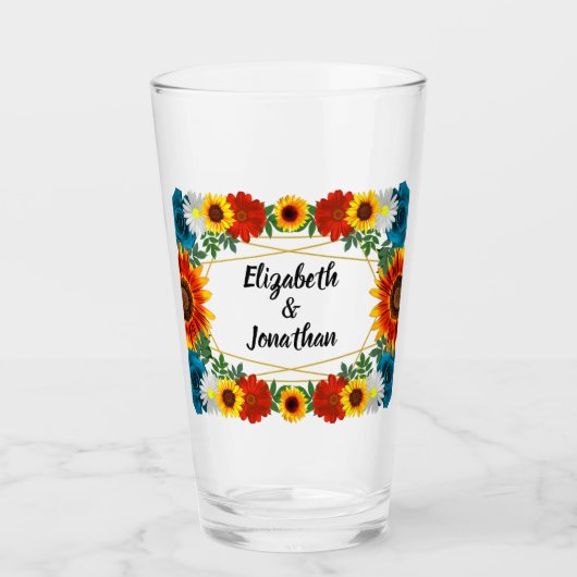 Floral geometric glas (Voorkant)