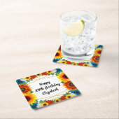 Floral geometric kartonnen onderzetters (Insitu)