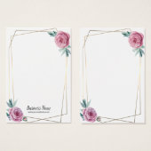  Floral Geometric Lijst Earning Display Visitekaartje (Voorkant /achterkant)