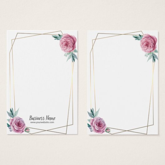  Floral Geometric Lijst Earning Display Visitekaartje (Voorkant /achterkant)